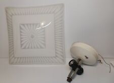Vintage Starburst Retro MCM Glass Hanging Light Shade With Hardware  picture
