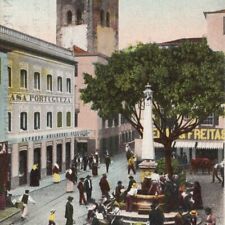 1900s Casa Portugueza Square Fountain M.O.P. Madeira Funchal Portugal Postcard picture