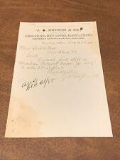 Rare - J. L. Bufkin & Co. 1880s Billhead Document  picture