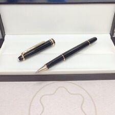 Luxury 163 Resin Series Bright Black+Gold Clip 0.7mm nib Rollerball Pen No Box picture