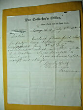 1879 The Collector's Office - Oswego, N.Y. Payment Letter picture