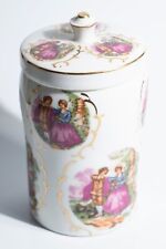 Vintage Porcelain Vanity Canister w/Lid 5.5