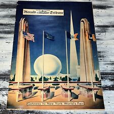GATEWAY TO NEW YORK WORLD'S FAIR - April 30, 1939 NY HERALD TRIBUNE MAGAZINE picture