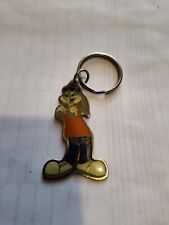 VTG 1993 WARNER BROS Bugs Bunny METAL KEYCHAIN USED CLEAN picture