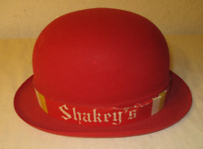 Original c 1972 EMPLOYEE Plastic Derby Hat SHAKEY'S PIZZA PARLOR picture