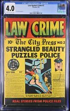 LAW AGAINST CRIME # 2 ESSENKAY COMICS L.B. Cole cover and art CGC 4.0 picture