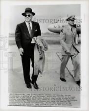 1956 Press Photo Dr. Milton Eisenhower arrives at Washington's National Airport. picture