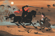 Mary Blair Ichabod Headless Horseman Chase Through The Leaves 11x17 print Disney picture