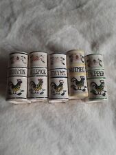 Vintage Rooster Spice Jars - Rare picture
