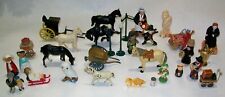 Vintage Antique Miniature Collectibles Assorted 34 piece LOT Figures toys horses picture