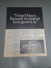 Renault 10 Print Ad 1967 10x13 Great To Frame  picture