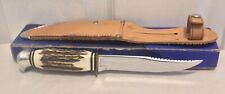 Vintage Othello Solingen Germany Scope Stag Handle Hunting Knife NOS NEW in BOX picture