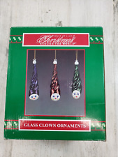 House of Lloyd Christmas Around The World Glass Clown Ornaments set of 3 picture