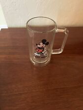 Vintage Mickey Mouse Glass Mug with Handle Walt Disney Productions 5.5” picture