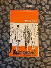 Vintage Supreme Laundry And Dry Cleaners Price List 1960s picture