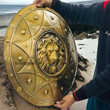 Antique Battle Field Warrior Shield | Medieval Loin Face Style | Round Metal | picture