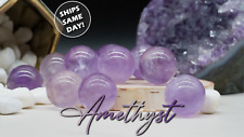 Mini High Quality Amethyst Crystal Sphere Healing Gemstone Altar Tray Decor Gift picture