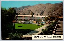 Palm Springs California~Motel 6 & Pool~Palm Canyon Drive~1969 Cancel Postcard picture