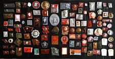 Lenin Revolution Communism Propaganda 109 pcs Vintage Soviet Pin Badge USSR ☭ picture