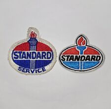 Lot (2) Vintage Standard Oil Embroidered Patches picture