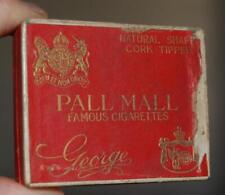ANTIQUE EARLY 1900's PALL MALL FAMOUS CORK TIPPED CIGARETTES ADVERTISING BOX L picture