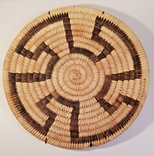 Vintage Native American Indian Hand Woven Coiled Tray Basket Wall Art 11