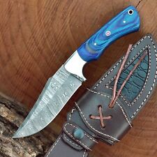 Custom Handmade Damascus Steel Hunting Fixed Blade Knife With Sheath picture