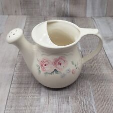 PFALTZGRAFF Secret Rose Vintage Stoneware Watering Can Pink Roses & Blue Flowers picture