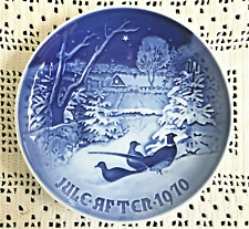Denmark 1970 'Jules Aften' Christmas Plate (Christmas Eve) Pheasants in Snow picture