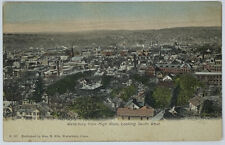 Aerial Bird's Eye View from High Rock, Waterbury CT c1908 Vintage Postcard picture