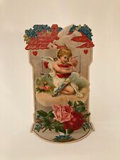 Cupid and Dove Pop Out German Vintage Valentine picture
