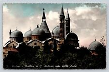 Basilica Of Saint Anthony Padua Italy VINTAGE RPPC Color Tinted Postcard picture
