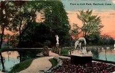 View in Colt Park, Hartford, Connecticut CT 1912 Postcard picture