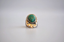 Old Pawn  Navajo sterling Silver  Turquoise Ring Size 8 1/2 picture
