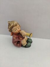 Goebel Hummel Girl Playing Horn Figurine. #391 W. Germany 1968 Pre-owned  picture