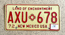 1972/1976 NEW MEXICO license plate – BRILLIANT ORIGINAL antique vintage auto tag picture