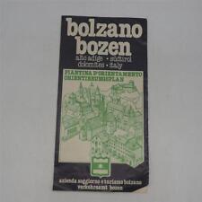 Vintage Bolzano Italy Street Map 1970's picture