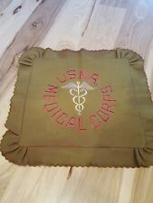 Vintage USNA Medical Corps Wool Pillow Cover WWll  picture