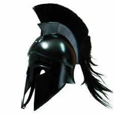 DGH® Medieval Ancient Costume Armor Roman Greek Corinthian Helmet Black Plume picture