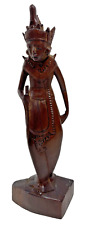Vintage Bali Dewi Ratih Goddess of the Moon Wooden Hand Carved Figure 8.5