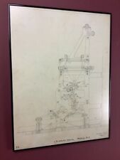 C.B. Cottrell & Sons Westerly R.I. Printing Press Blue Print 1897 picture
