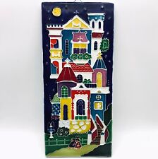 Vintage Italian Tile • Creazioni Luciano • Colorful Tall Rectangle Wall Hanging picture