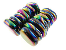 Magnetic Hematite Titanium Rainbow Aura 1pc Palm Stone picture