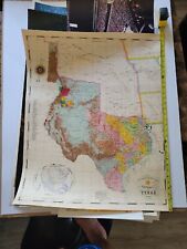 1845 REPUBLIC OF TEXAS COMMEMORATIVE MAP ☆ RARE 1986 OVERSIZED  picture