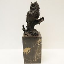 Art Deco Style Statue Sculpture Owl Owl Bird Wildlife Art Nouveau Style Bronze S picture