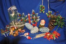 HUGE LOT 27 pcs SOFT PLASTIC (AND SOME HARD) KITSCHY CHRISTMAS ORNAMENTS, CRAFTS picture