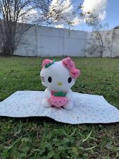 New Sanrio Hello Kitty  In Pink Strawberry Costume Plush That Glues On Glass 9” picture