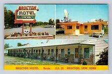 Brocton NY-New York, Brocton Motel, Restaurant Advertising, Vintage Postcard picture