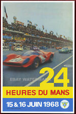 1968 24 Heures Du Mans Ferrari 330 GT40 Vintage Advertising Race Poster 11 x 17 picture
