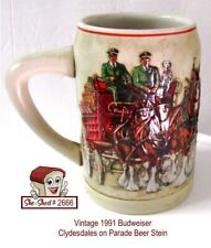 Vintage 1991 Budweiser Clydesdales on Parade Beer Stein picture